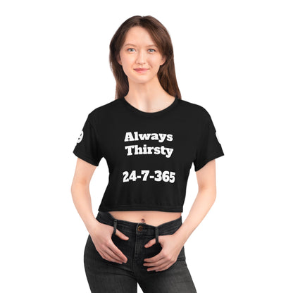 Always Thirsty - Crop Top - All Over Prints - The Lucky Wombat