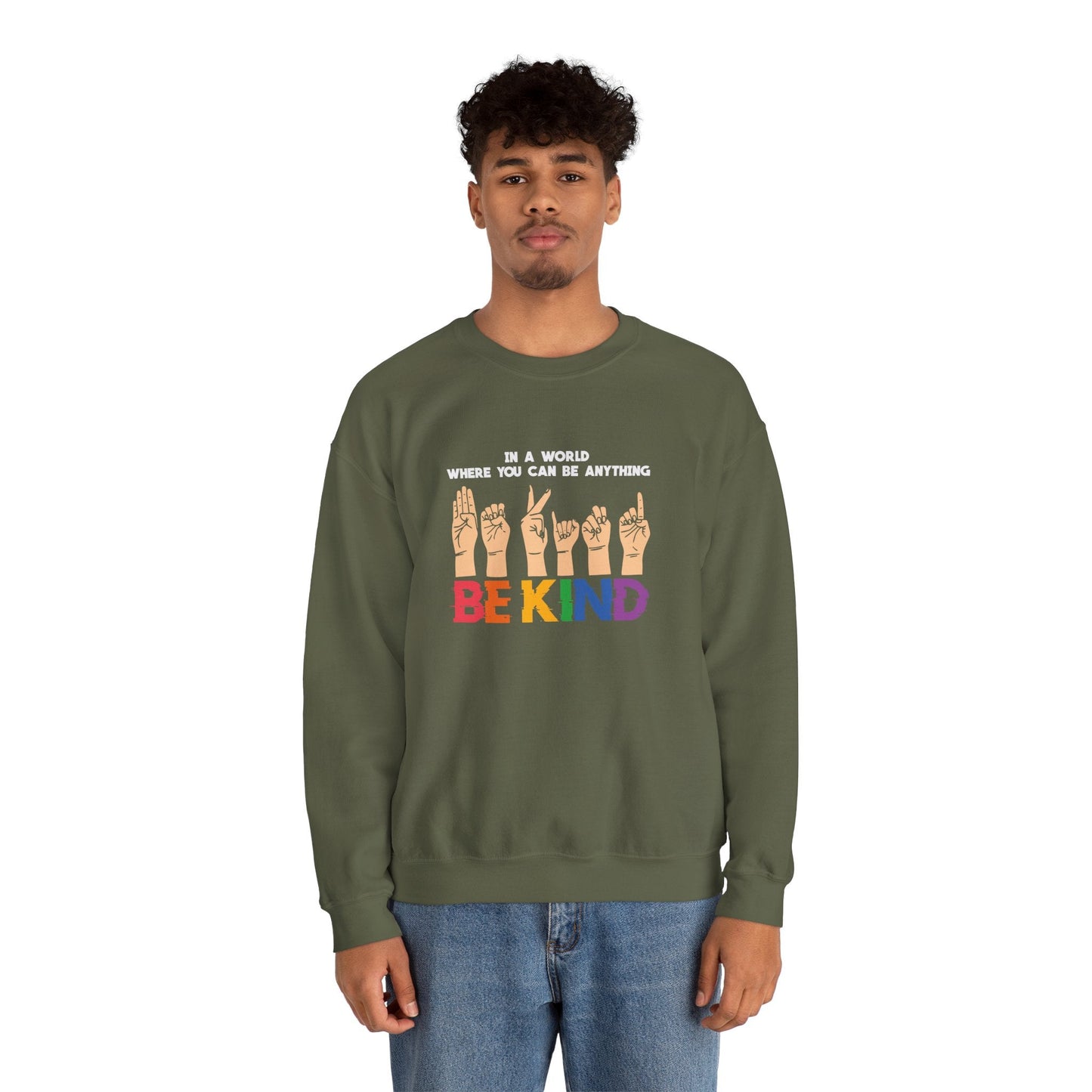 Be Kind Crewneck Sweatshirt - Sweatshirt - The Lucky Wombat