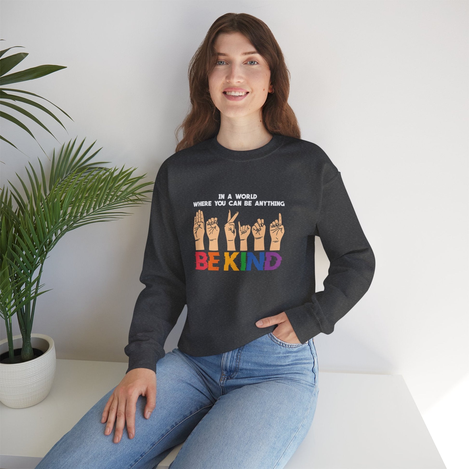 Be Kind Crewneck Sweatshirt - Sweatshirt - The Lucky Wombat