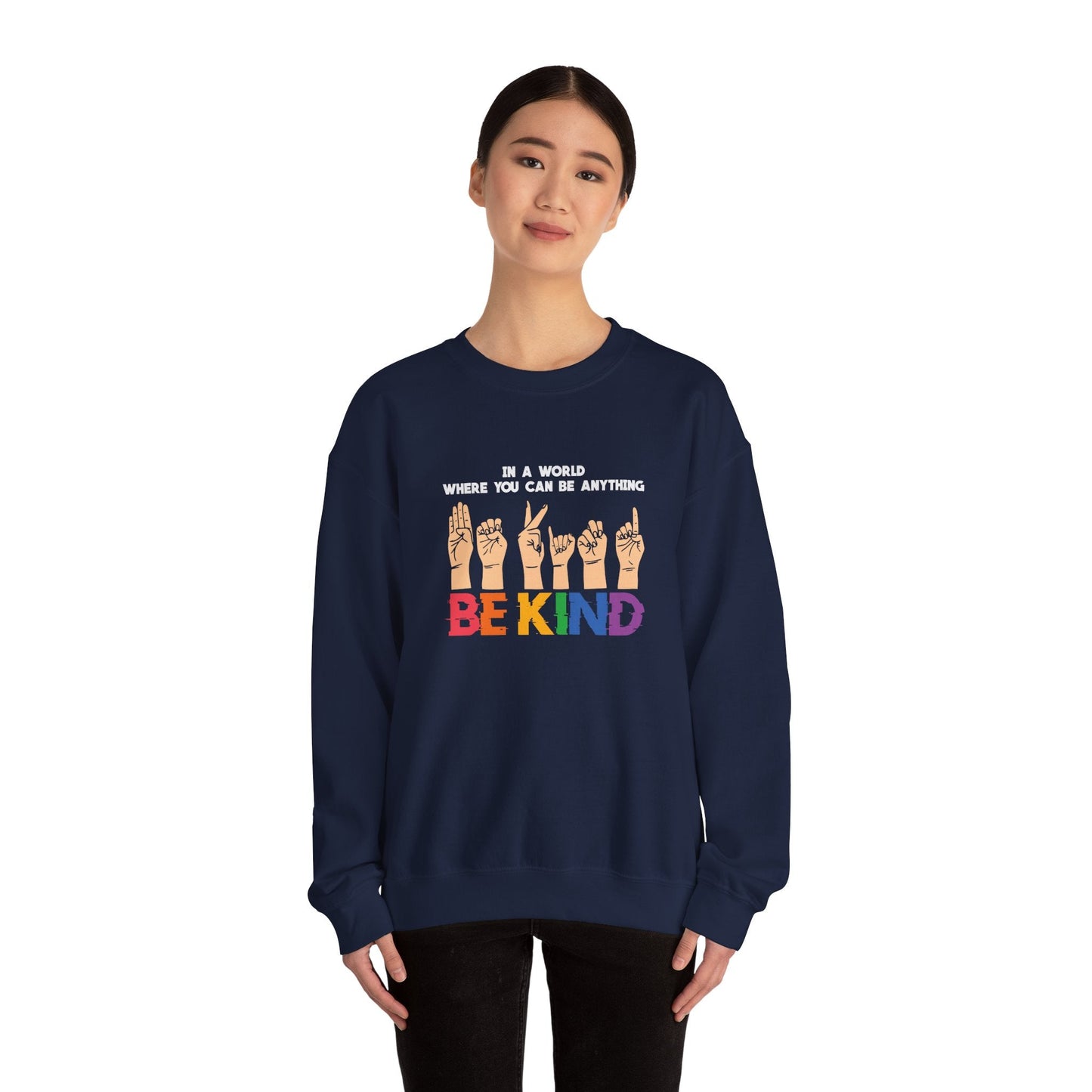 Be Kind Crewneck Sweatshirt - Sweatshirt - The Lucky Wombat