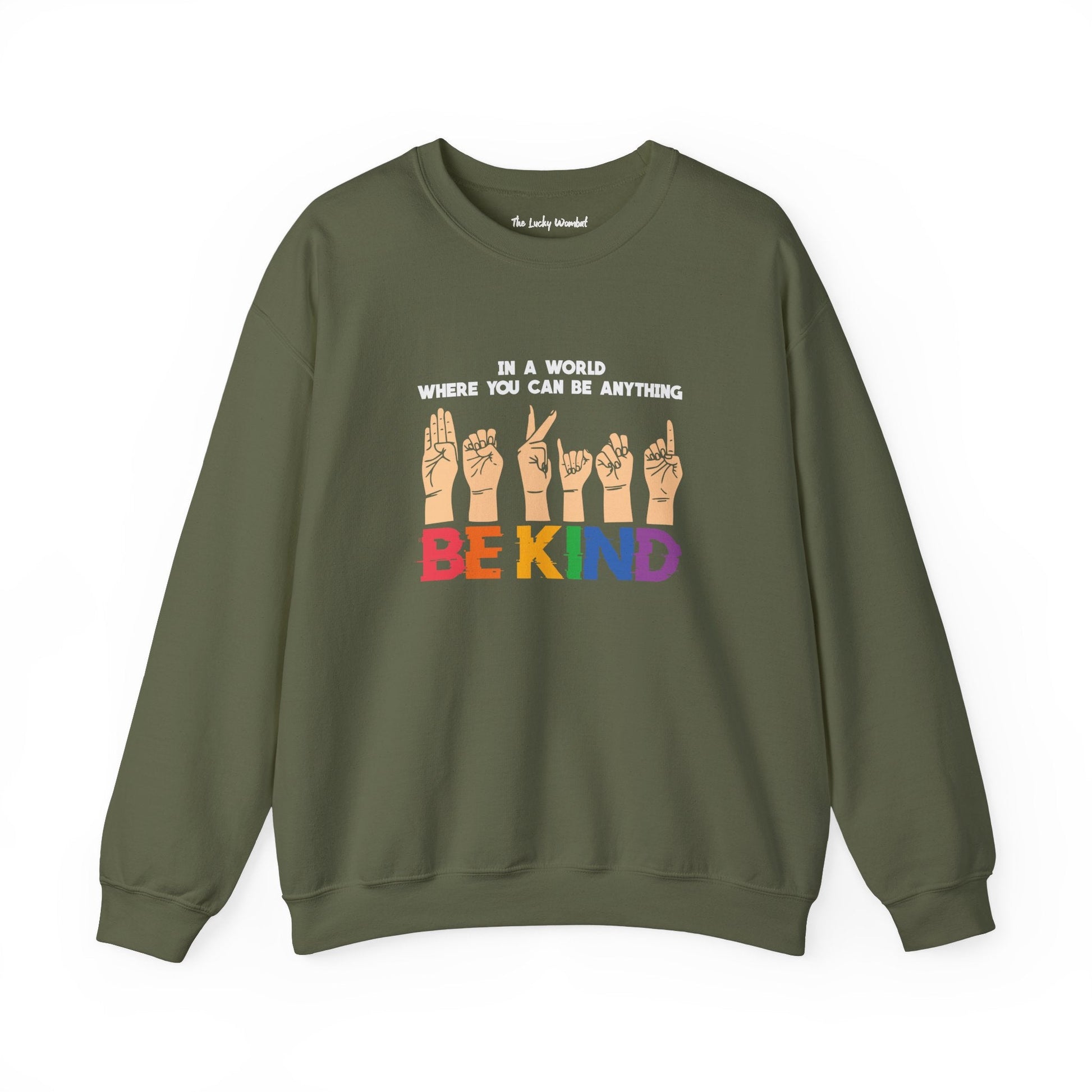 Be Kind Crewneck Sweatshirt - Sweatshirt - The Lucky Wombat