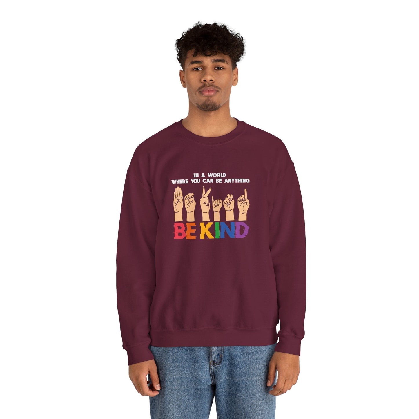 Be Kind Crewneck Sweatshirt - Sweatshirt - The Lucky Wombat