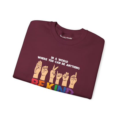 Be Kind Crewneck Sweatshirt - Sweatshirt - The Lucky Wombat