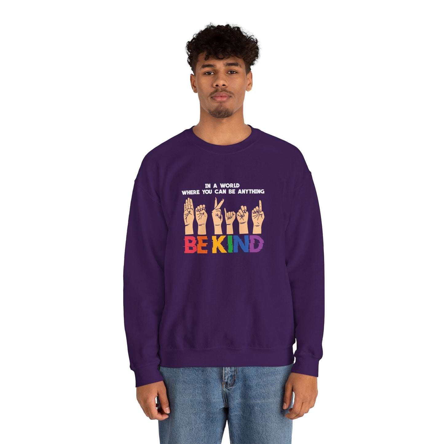 Be Kind Crewneck Sweatshirt - Sweatshirt - The Lucky Wombat