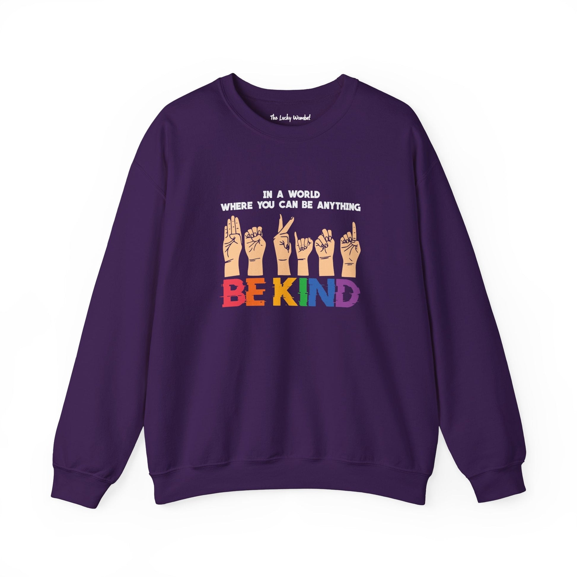 Be Kind Crewneck Sweatshirt - Sweatshirt - The Lucky Wombat