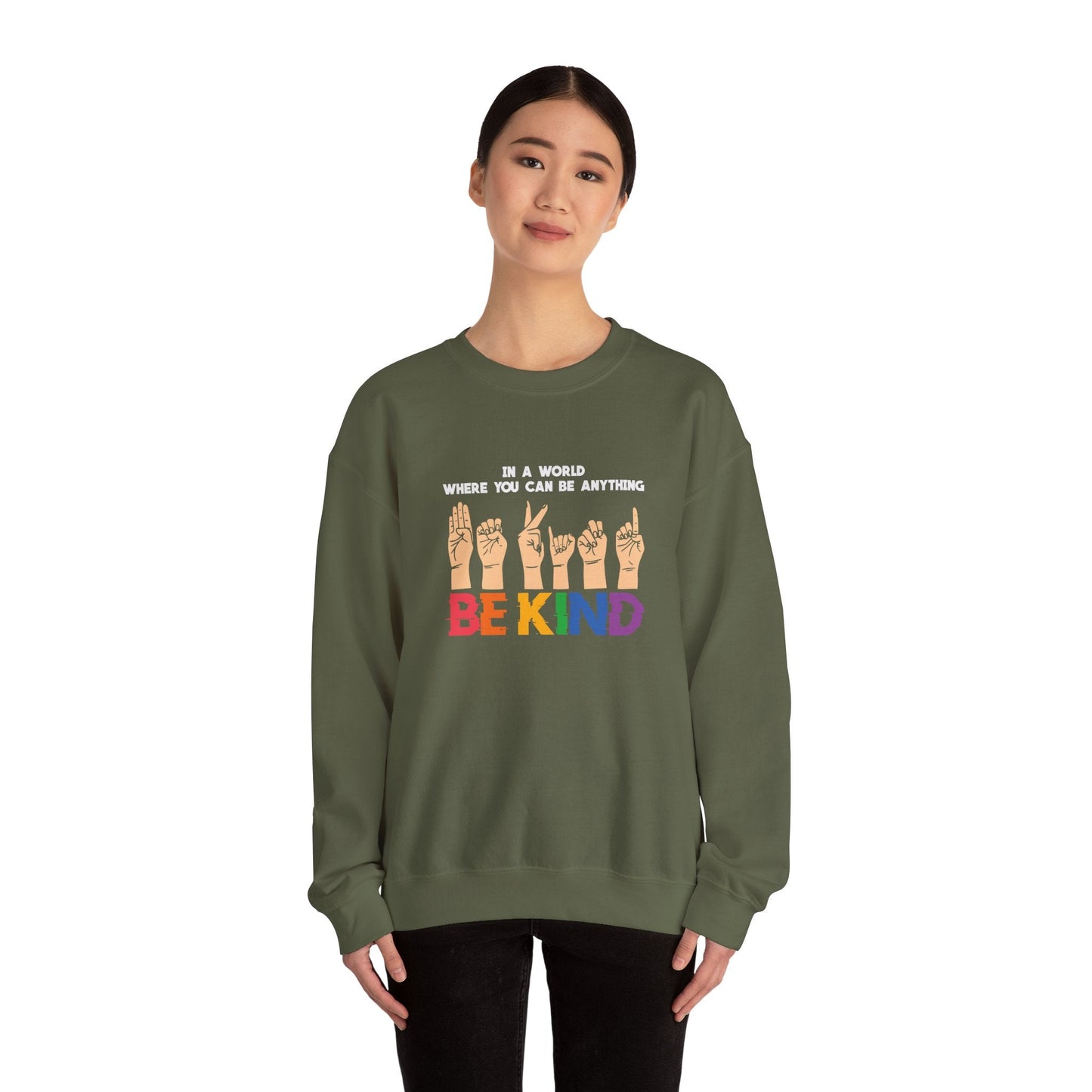 Be Kind Crewneck Sweatshirt - Sweatshirt - The Lucky Wombat
