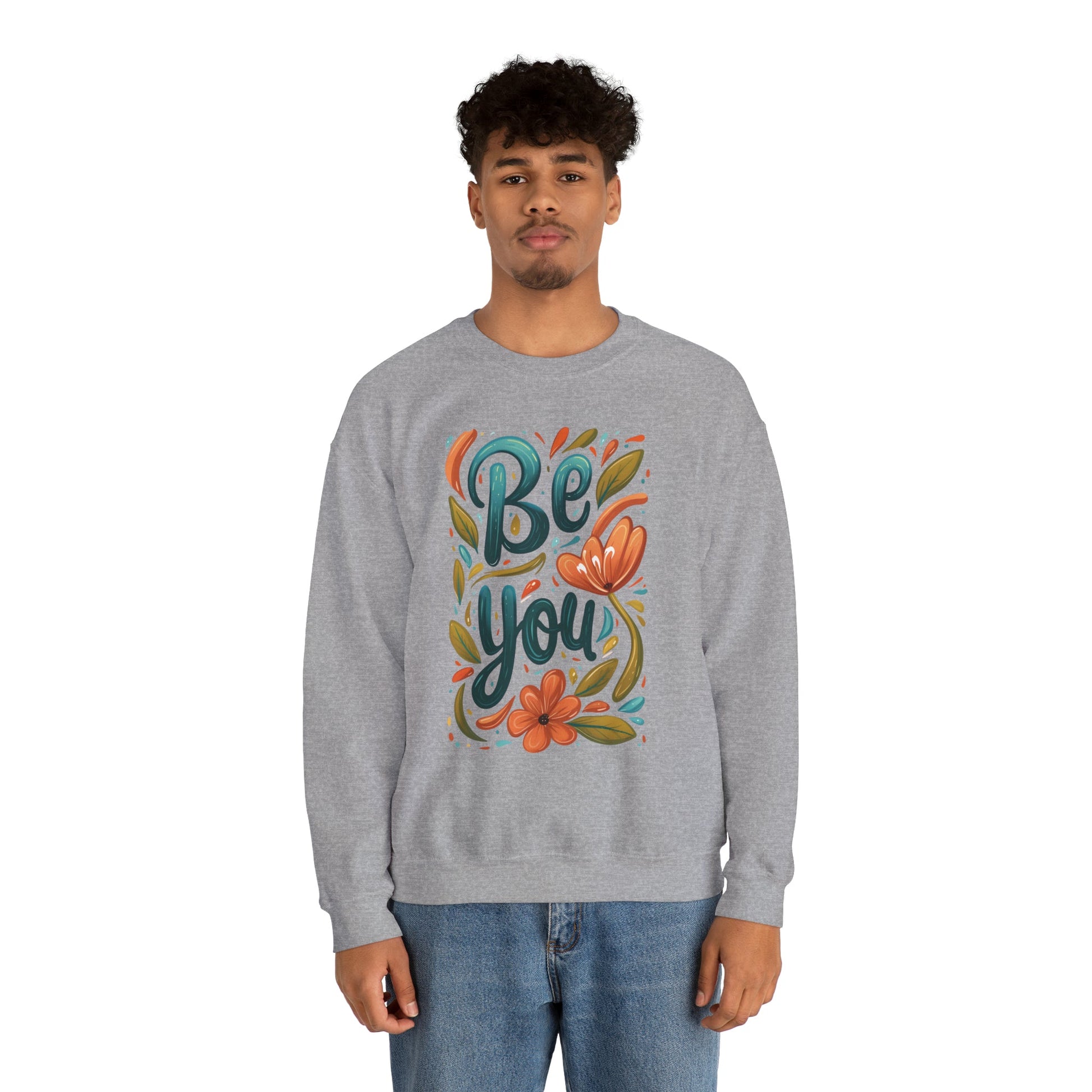 Be you Unisex Sweatshirt - Floral - Sweatshirt - The Lucky Wombat