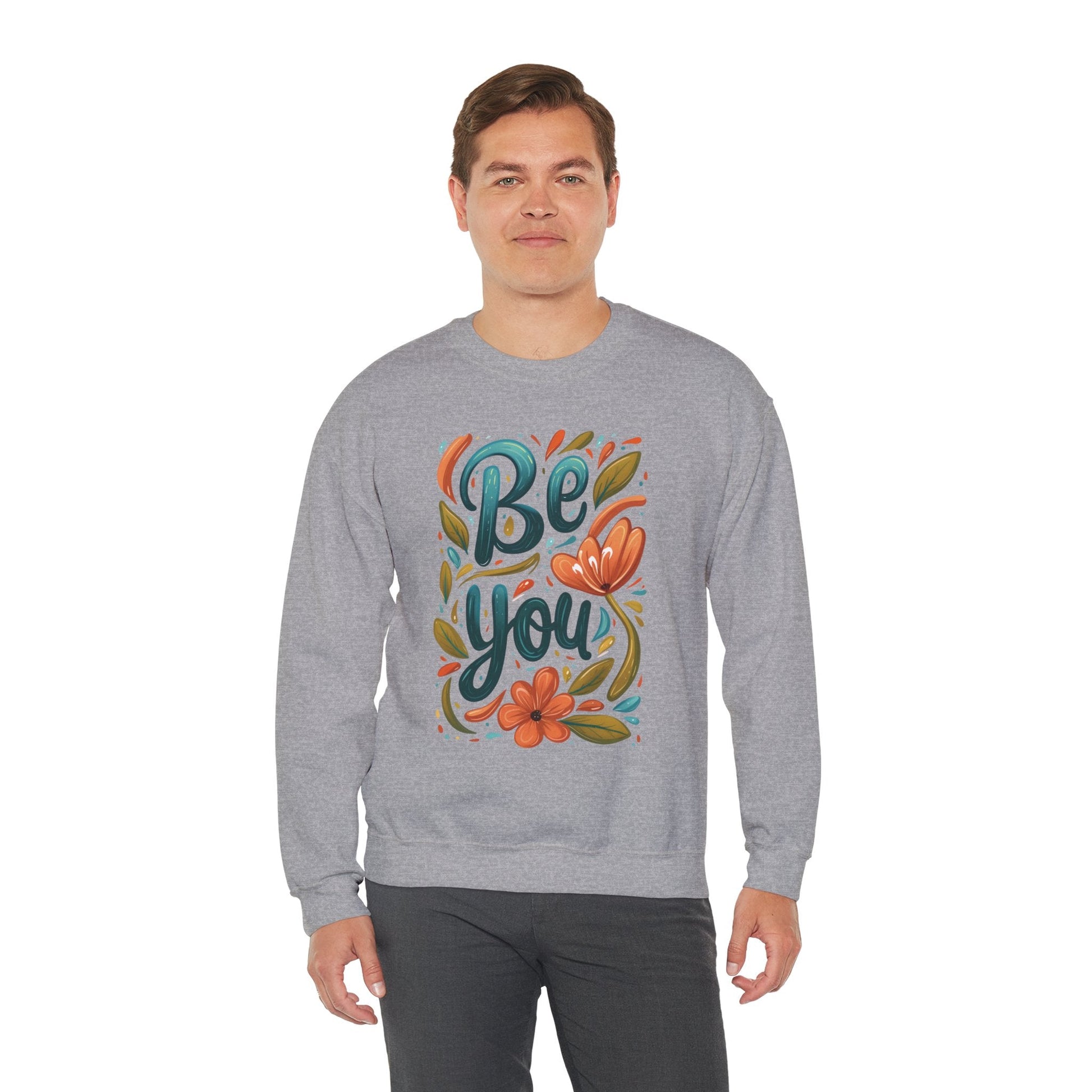 Be you Unisex Sweatshirt - Floral - Sweatshirt - The Lucky Wombat