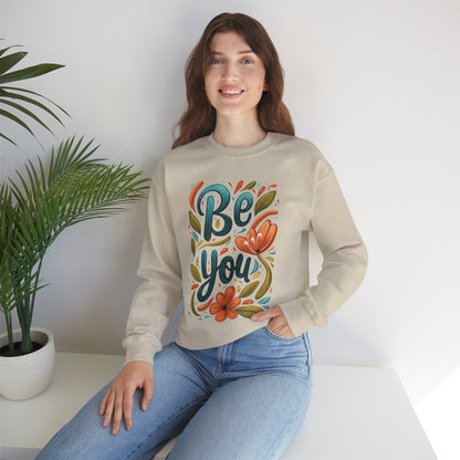 Be you Unisex Sweatshirt - Floral - Sweatshirt - The Lucky Wombat