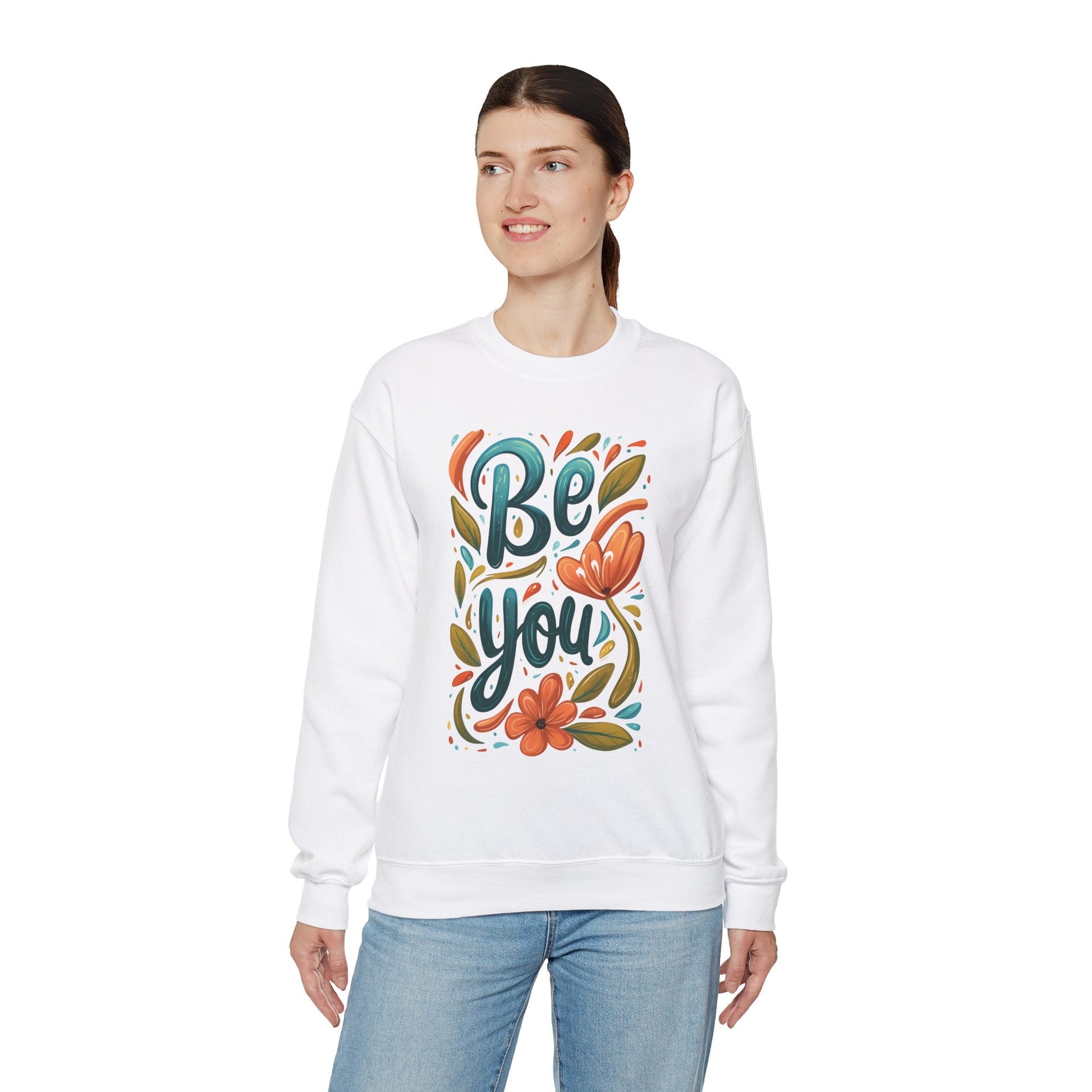Be you Unisex Sweatshirt - Floral - Sweatshirt - The Lucky Wombat
