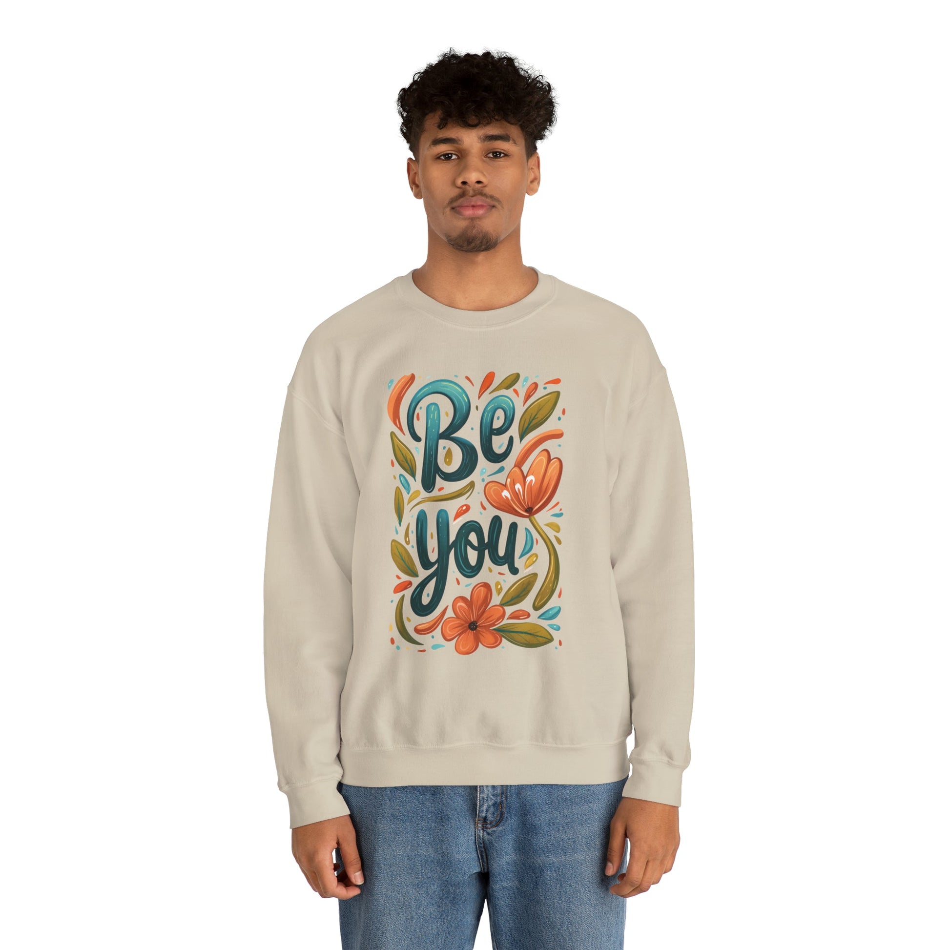 Be you Unisex Sweatshirt - Floral - Sweatshirt - The Lucky Wombat