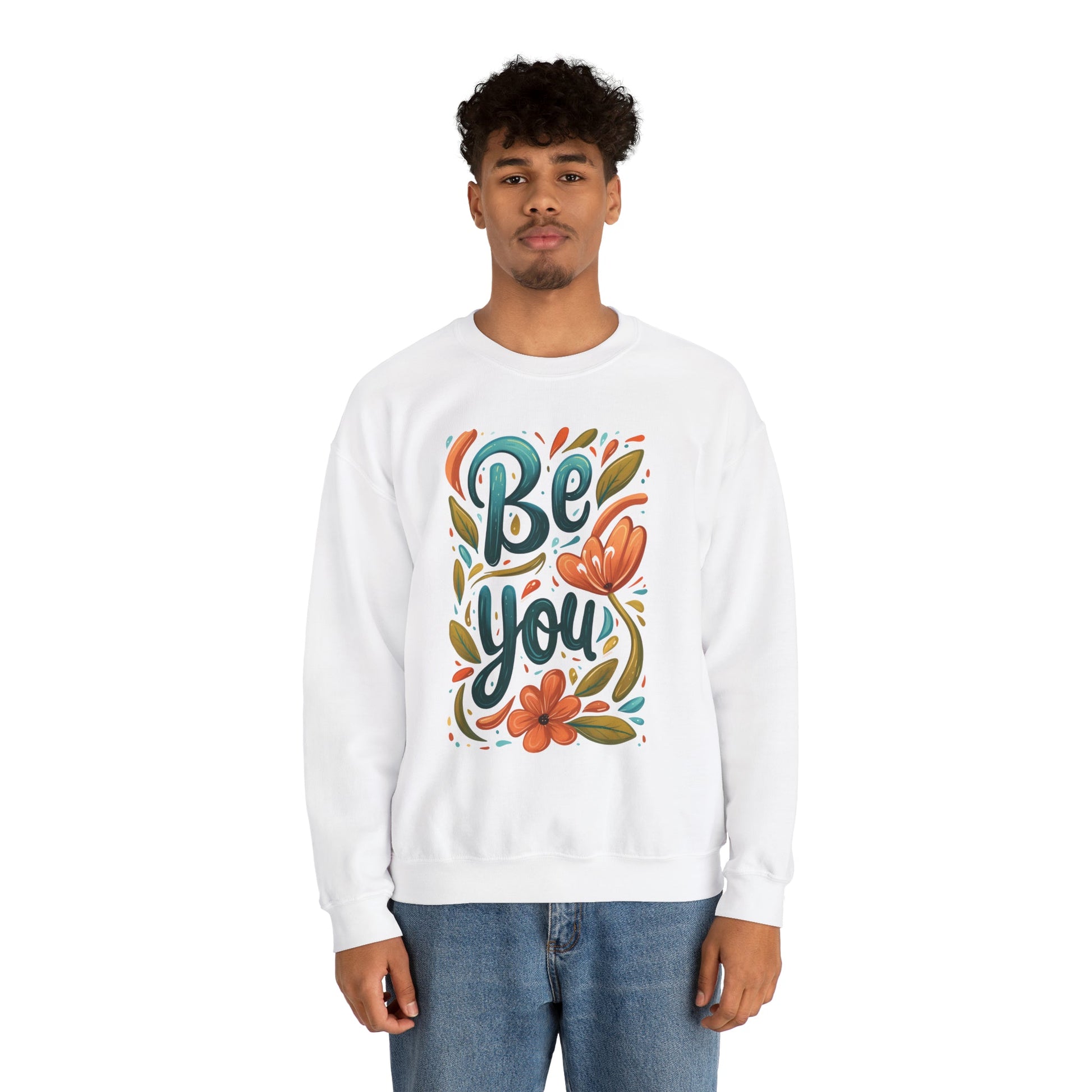 Be you Unisex Sweatshirt - Floral - Sweatshirt - The Lucky Wombat