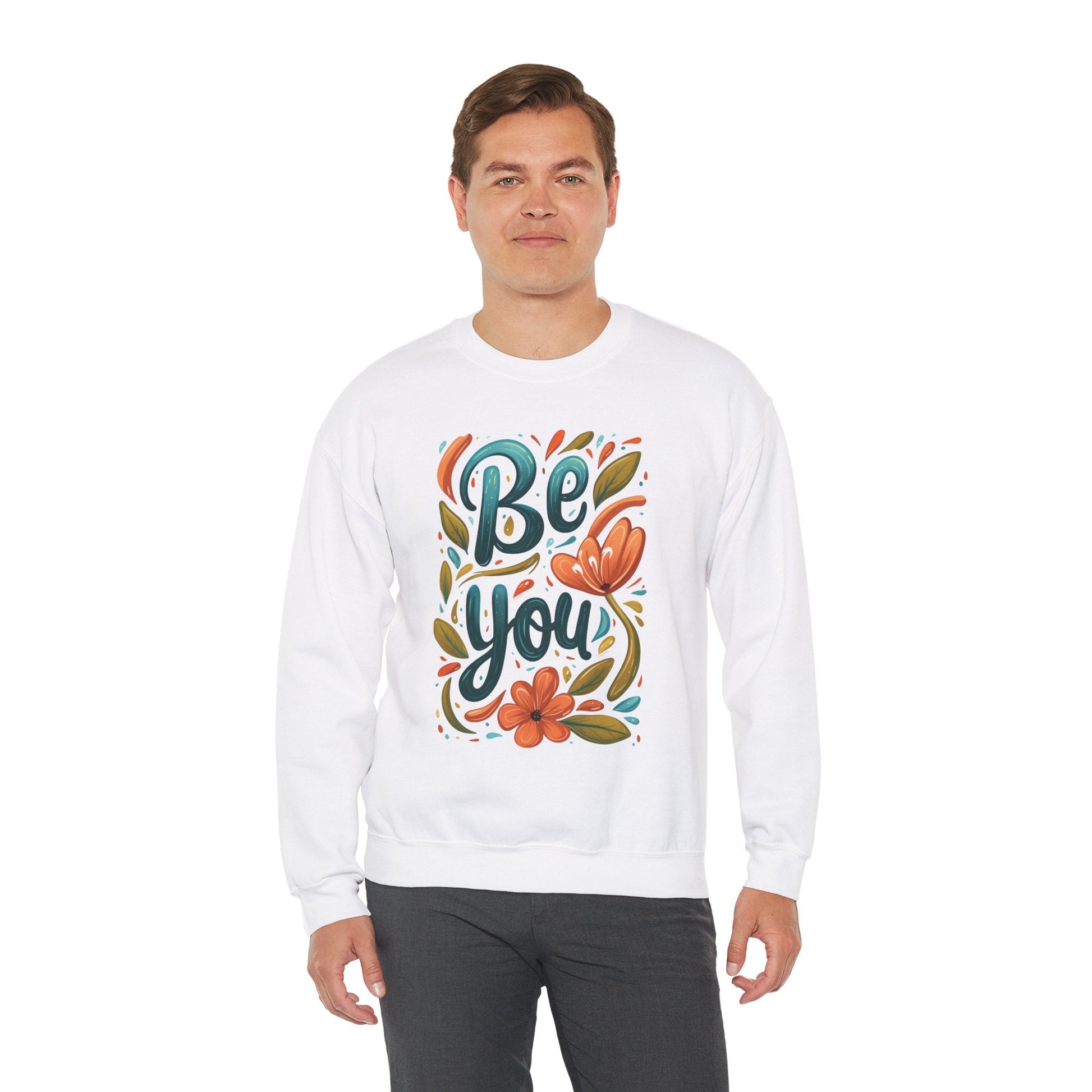 Be you Unisex Sweatshirt - Floral - Sweatshirt - The Lucky Wombat