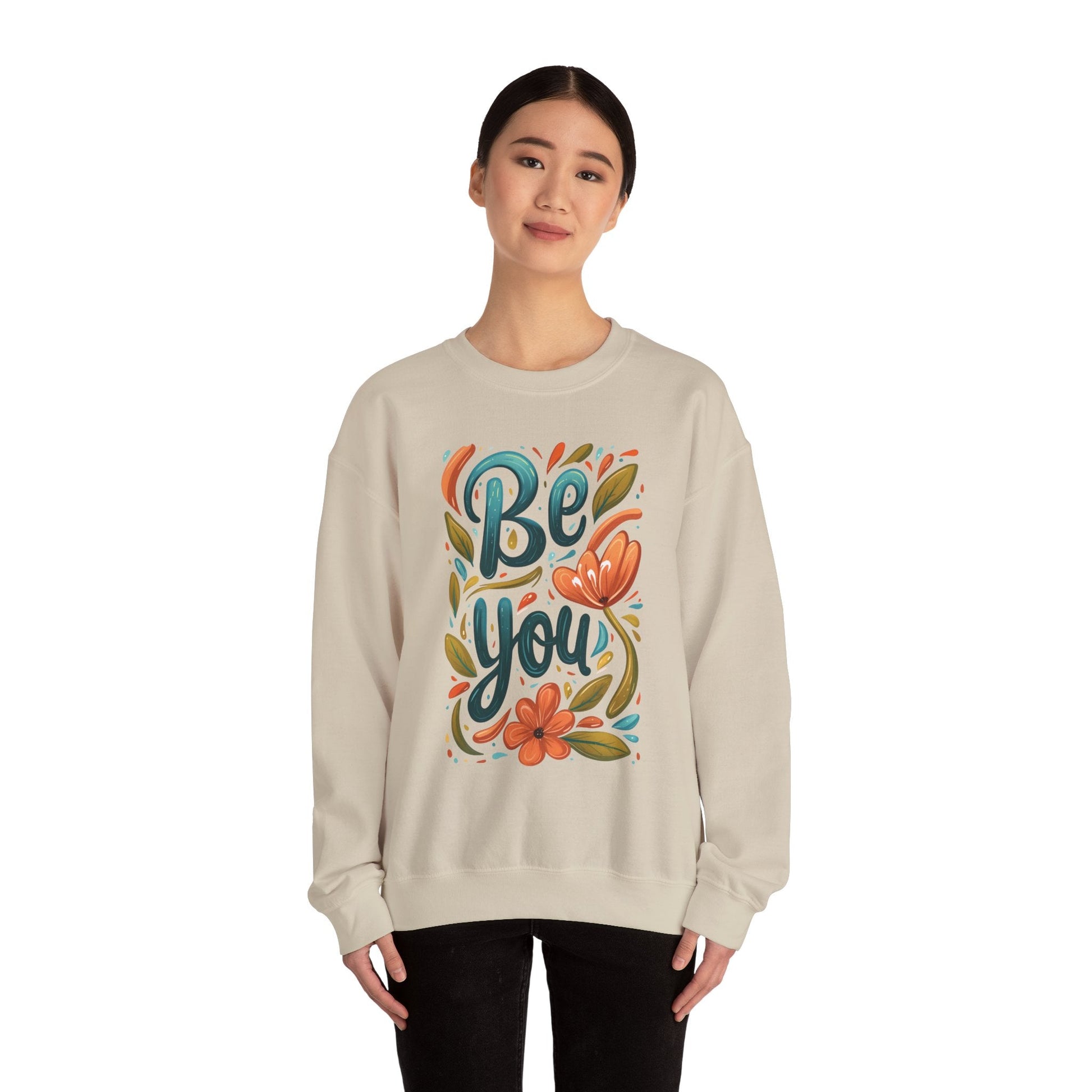Be you Unisex Sweatshirt - Floral - Sweatshirt - The Lucky Wombat