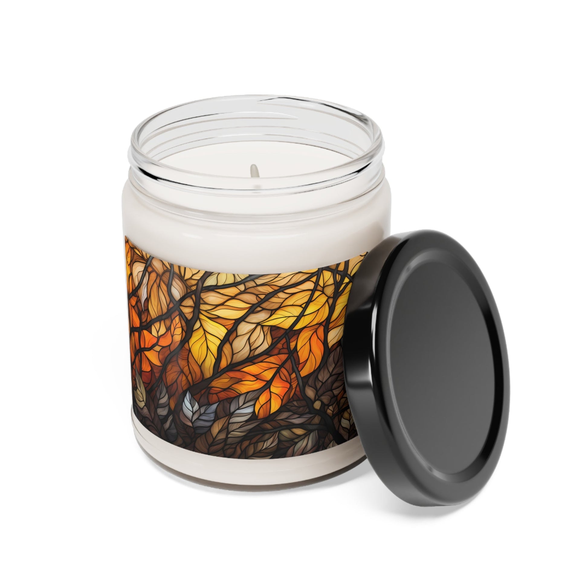 Bear Pride Forest Candle - Stained Glass Nature - Inspired Decor with Vivid Patterns | Scented Soy Candle, 9oz