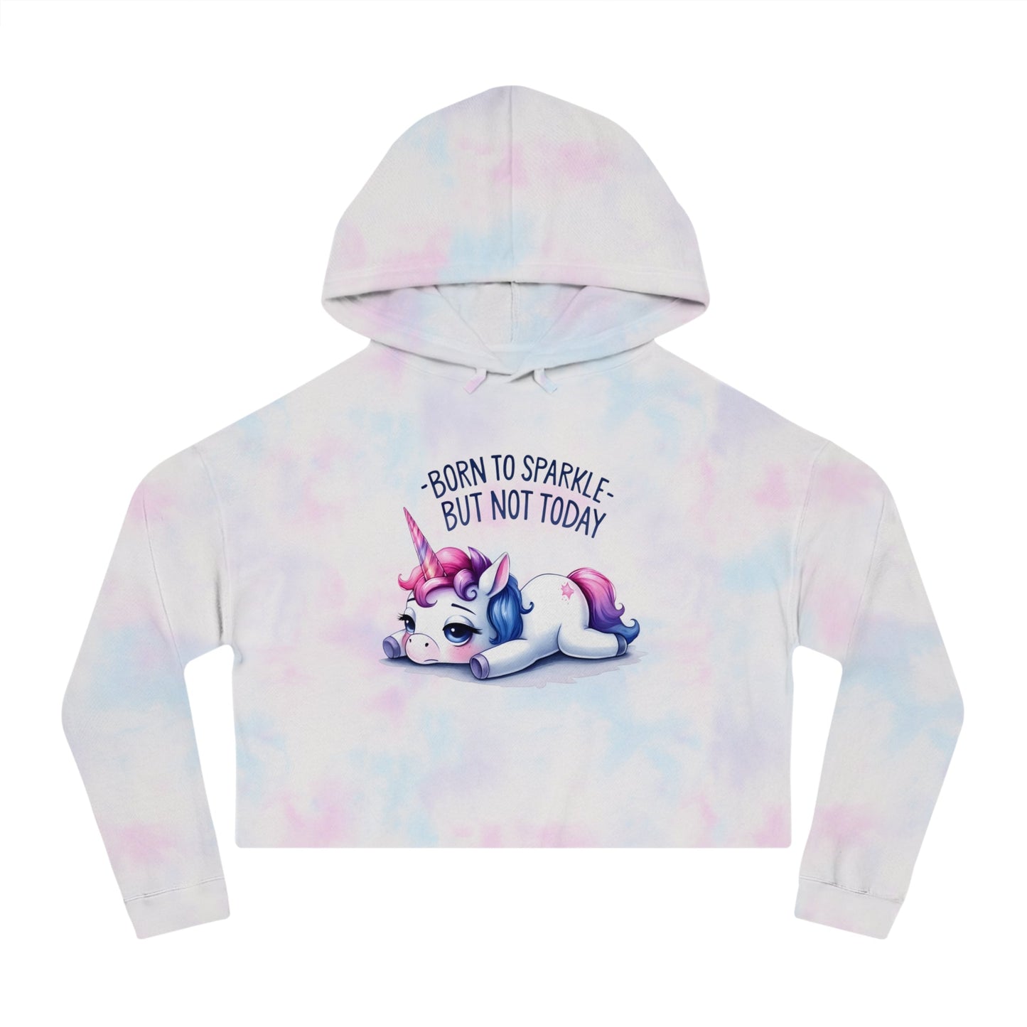 Born to Sparkle Cropped Hoodie – Stay Stylish and Cozy - Hoodie - The Lucky Wombat