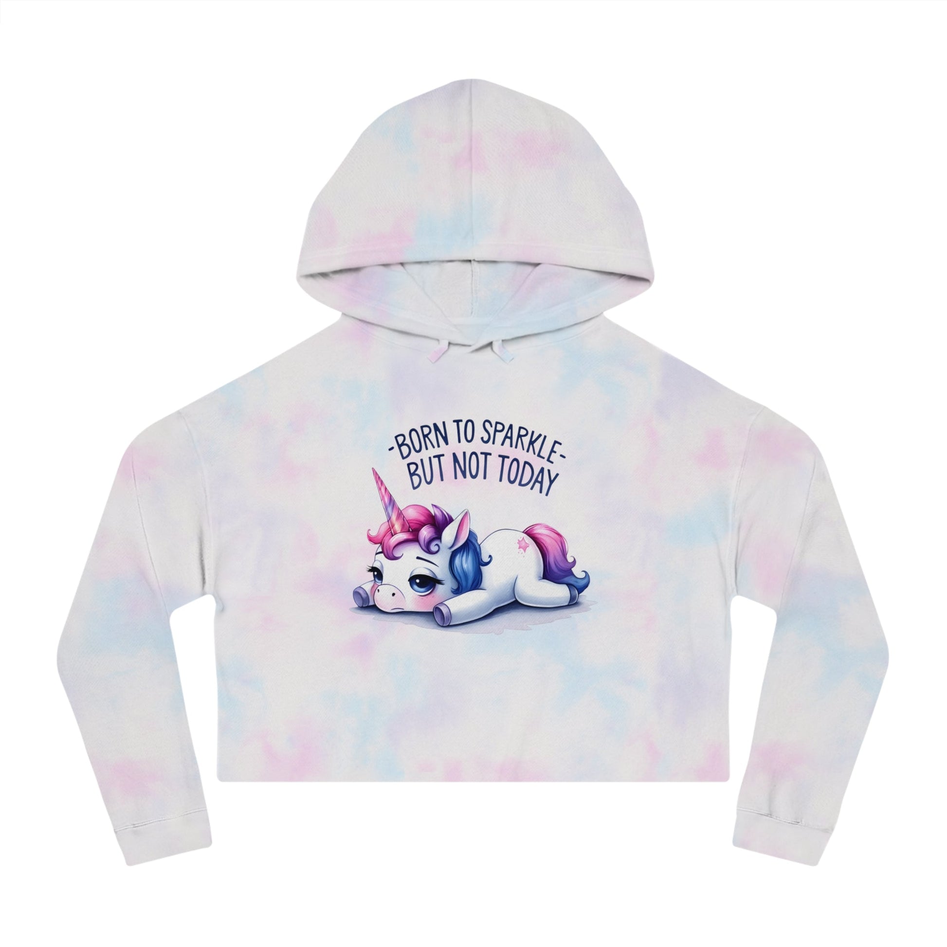 Born to Sparkle Cropped Hoodie – Stay Stylish and Cozy - Hoodie - The Lucky Wombat