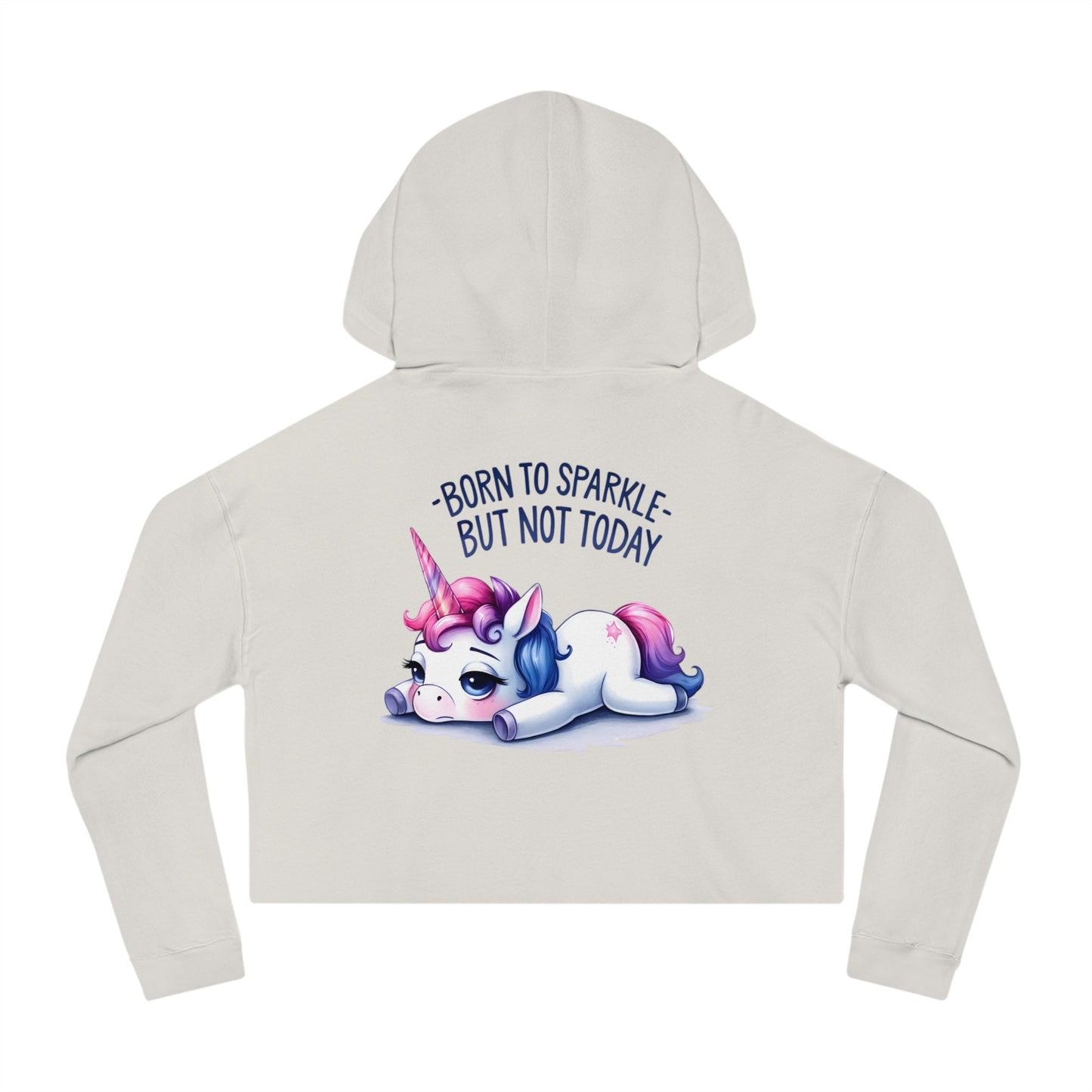 Born to Sparkle Cropped Hoodie – Stay Stylish and Cozy - Hoodie - The Lucky Wombat