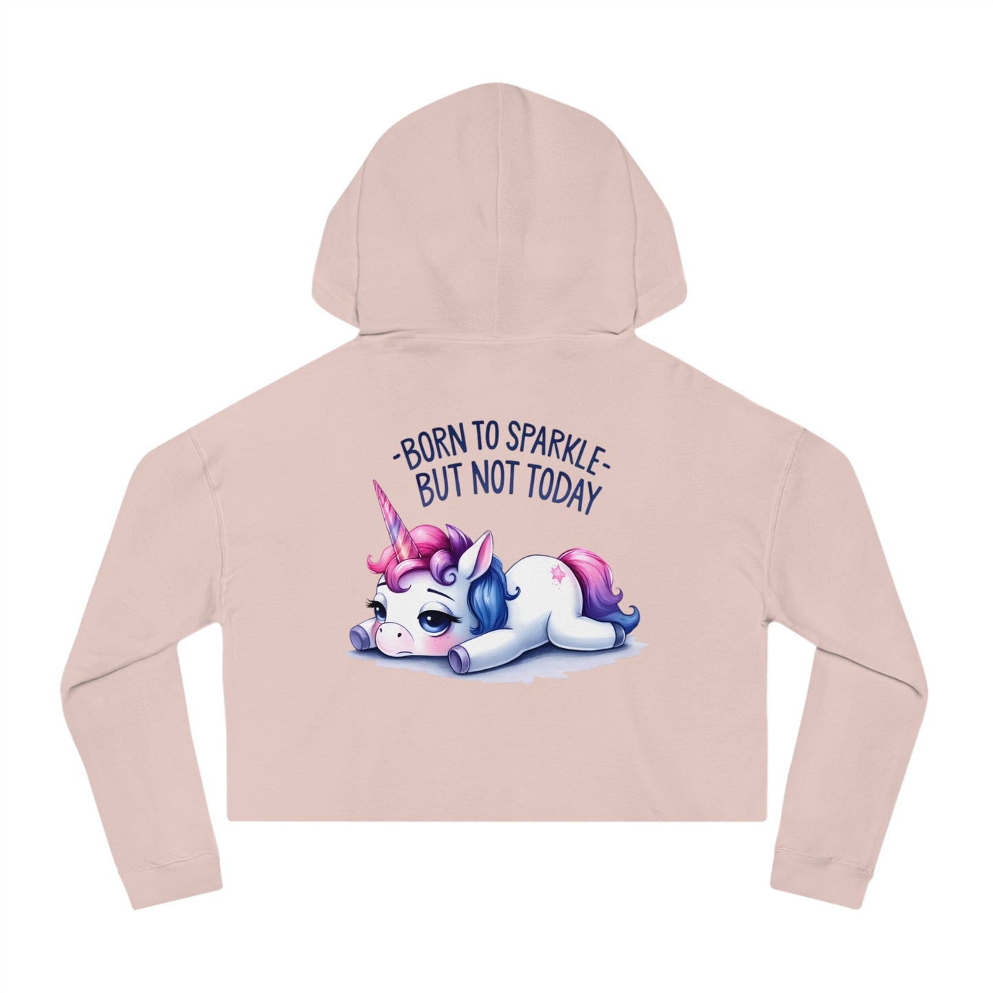 Born to Sparkle Cropped Hoodie – Stay Stylish and Cozy - Hoodie - The Lucky Wombat