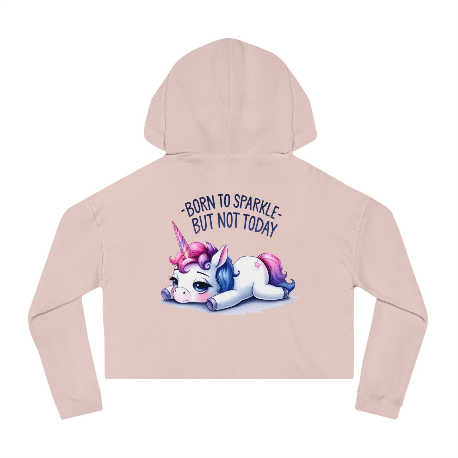Born to Sparkle Cropped Hoodie – Stay Stylish and Cozy - Hoodie - The Lucky Wombat