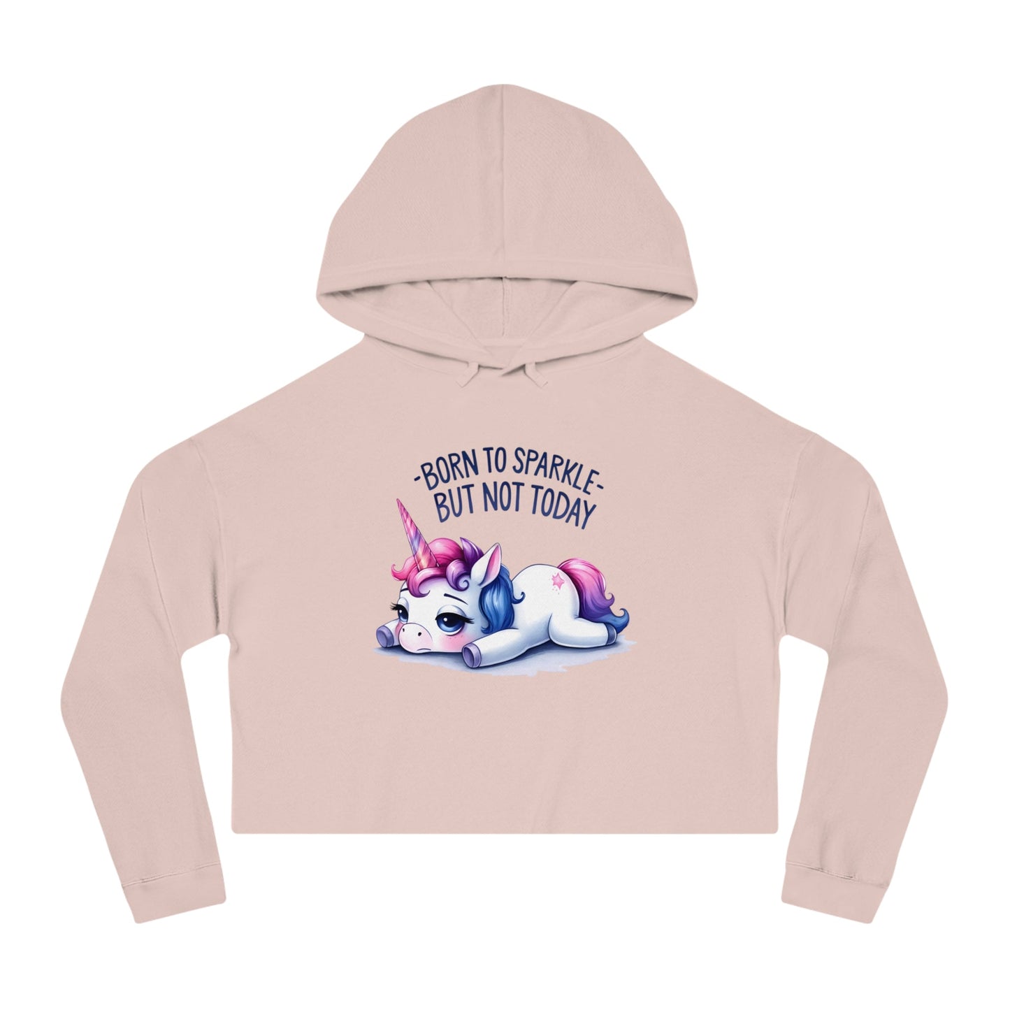 Born to Sparkle Cropped Hoodie – Stay Stylish and Cozy - Hoodie - The Lucky Wombat