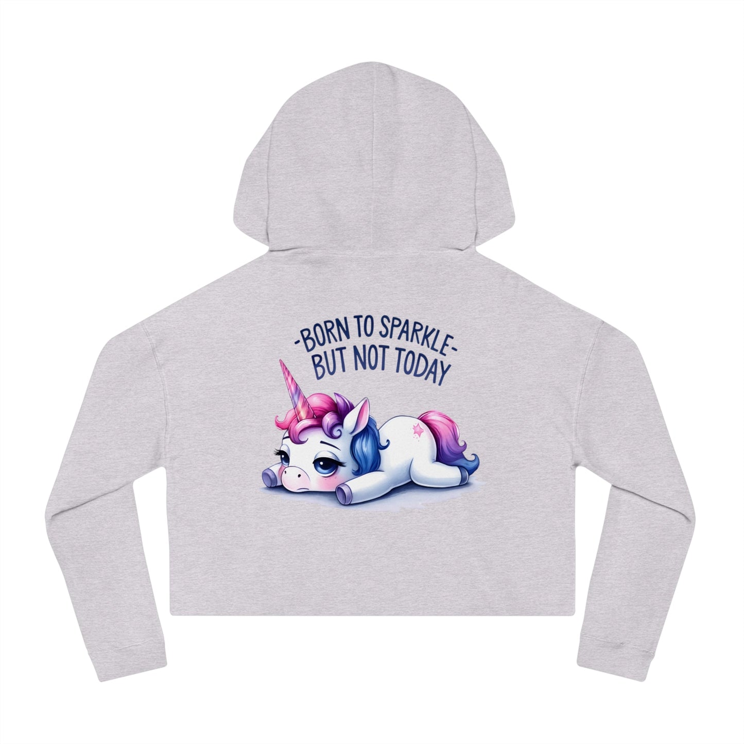 Born to Sparkle Cropped Hoodie – Stay Stylish and Cozy - Hoodie - The Lucky Wombat