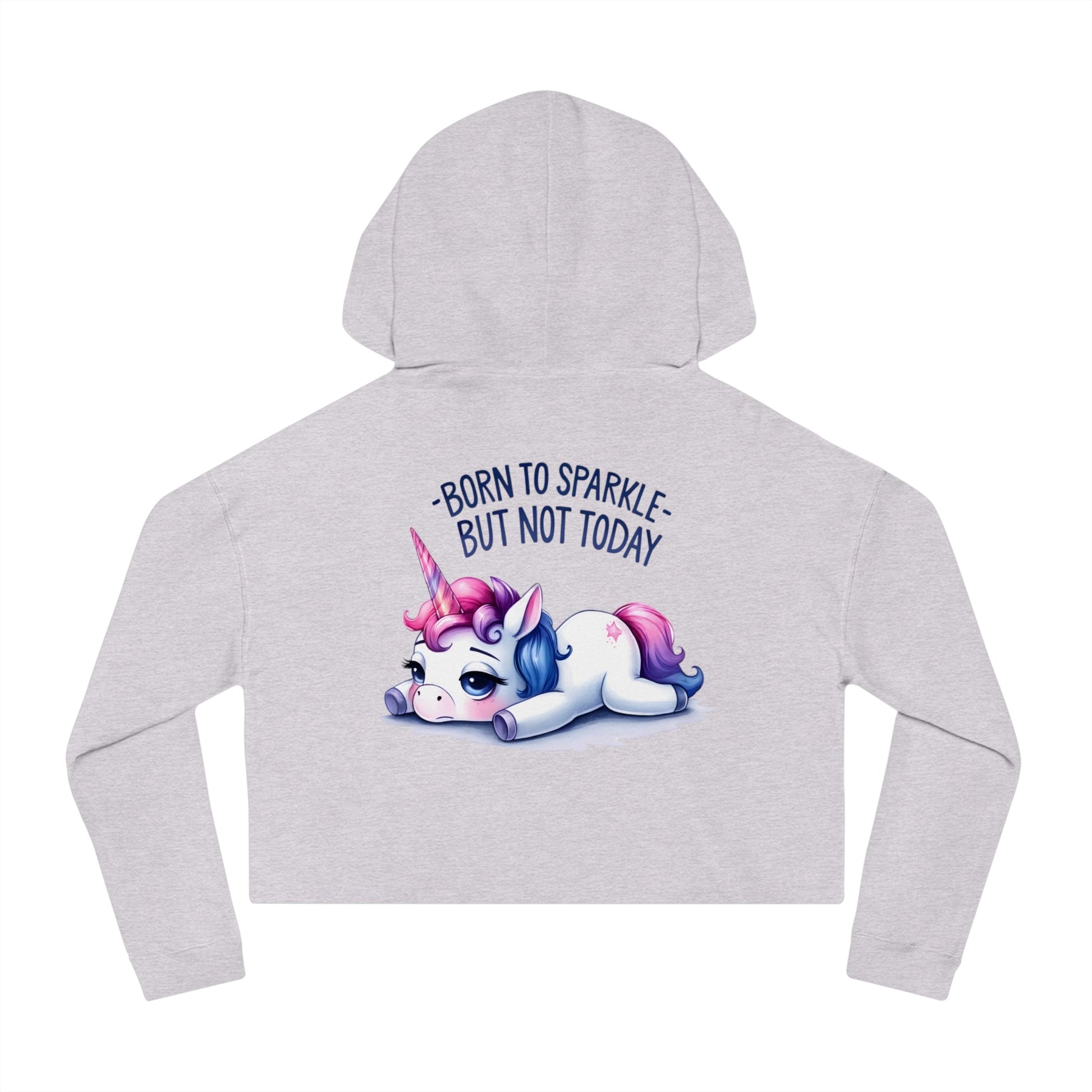 Born to Sparkle Cropped Hoodie – Stay Stylish and Cozy - Hoodie - The Lucky Wombat