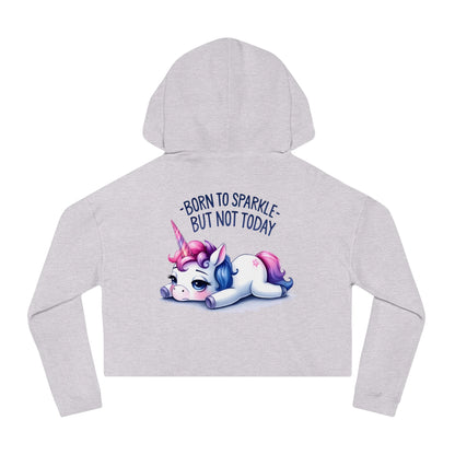 Born to Sparkle Cropped Hoodie – Stay Stylish and Cozy - Hoodie - The Lucky Wombat