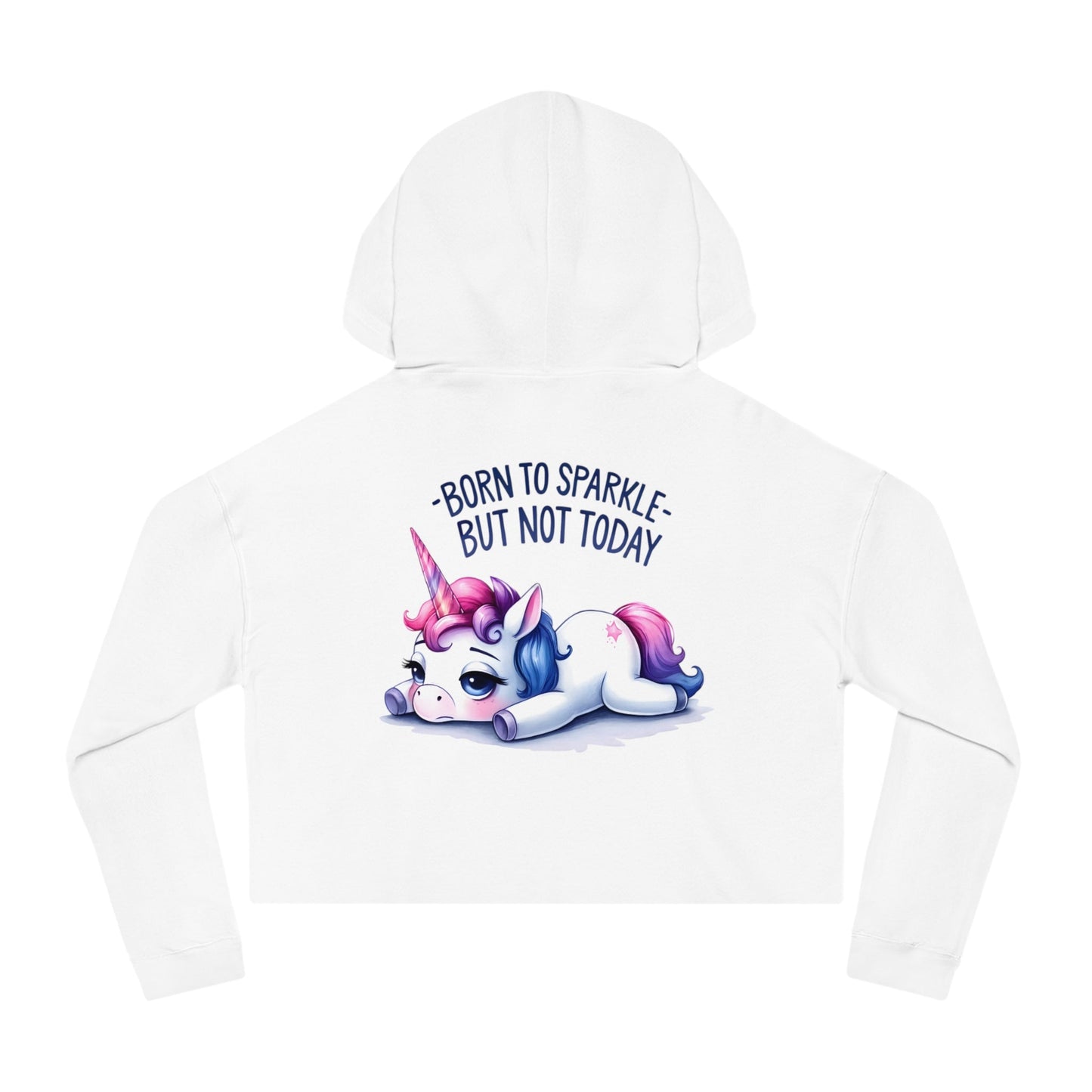 Born to Sparkle Cropped Hoodie – Stay Stylish and Cozy - Hoodie - The Lucky Wombat