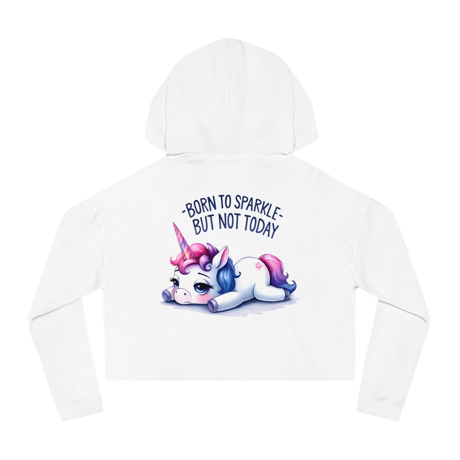 Born to Sparkle Cropped Hoodie – Stay Stylish and Cozy - Hoodie - The Lucky Wombat