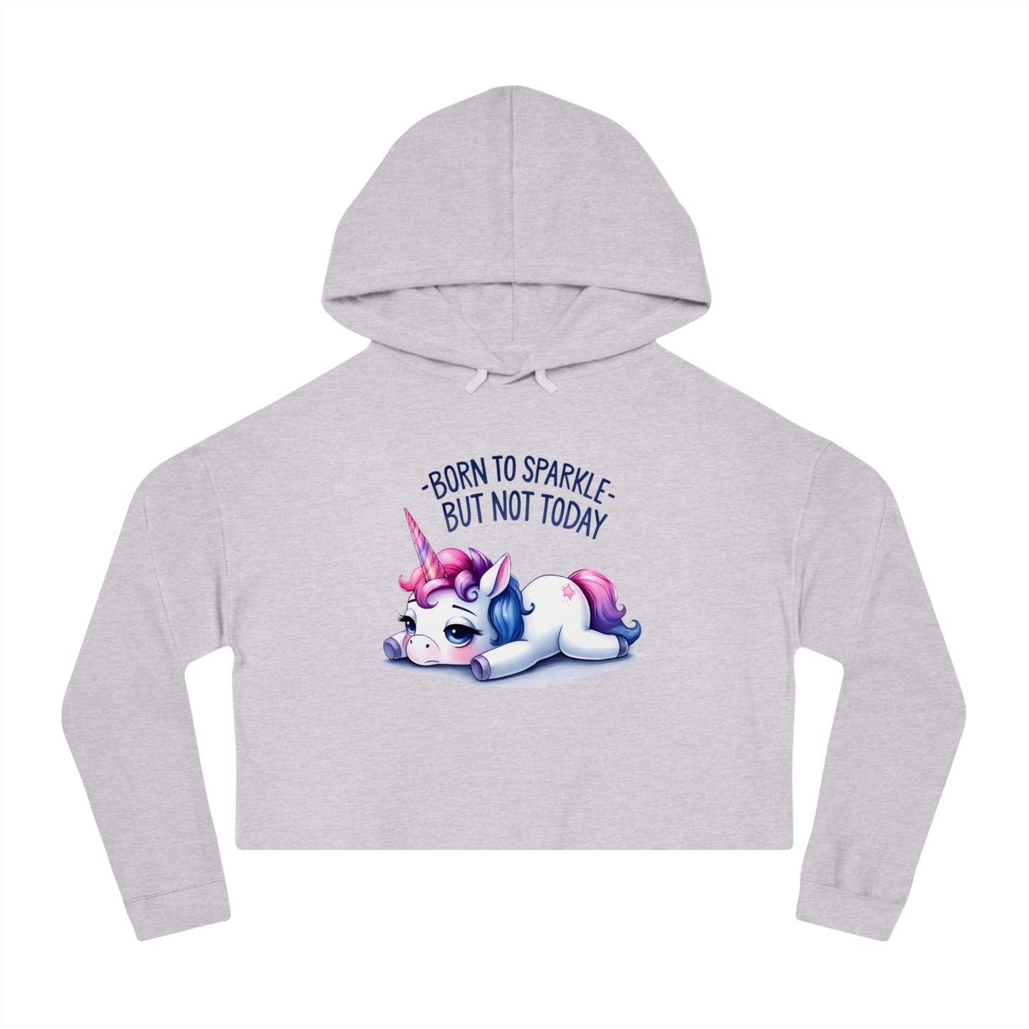 Born to Sparkle Cropped Hoodie – Stay Stylish and Cozy - Hoodie - The Lucky Wombat
