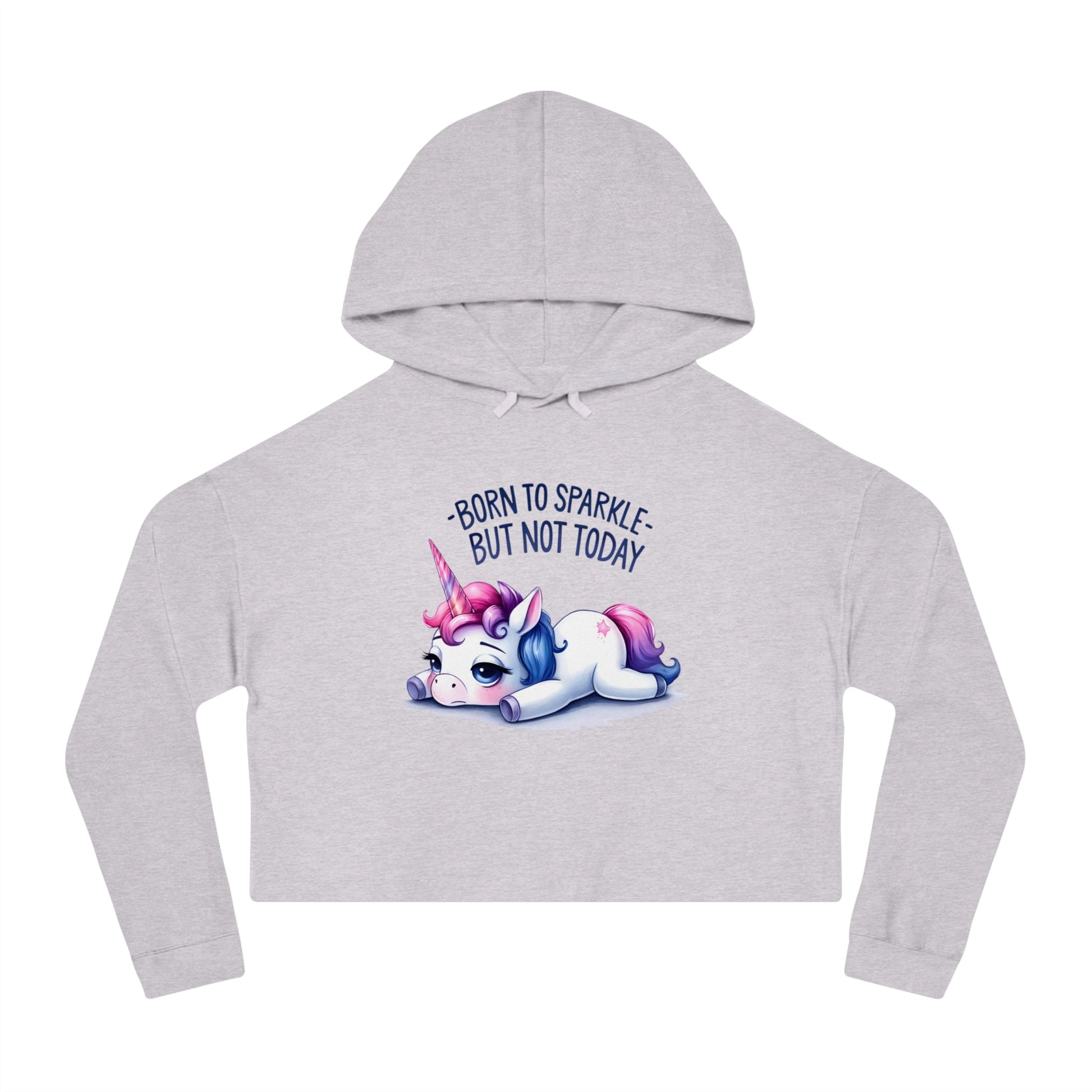 Born to Sparkle Cropped Hoodie – Stay Stylish and Cozy - Hoodie - The Lucky Wombat