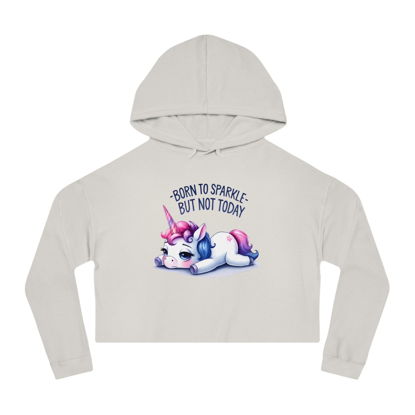 Born to Sparkle Cropped Hoodie – Stay Stylish and Cozy - Hoodie - The Lucky Wombat