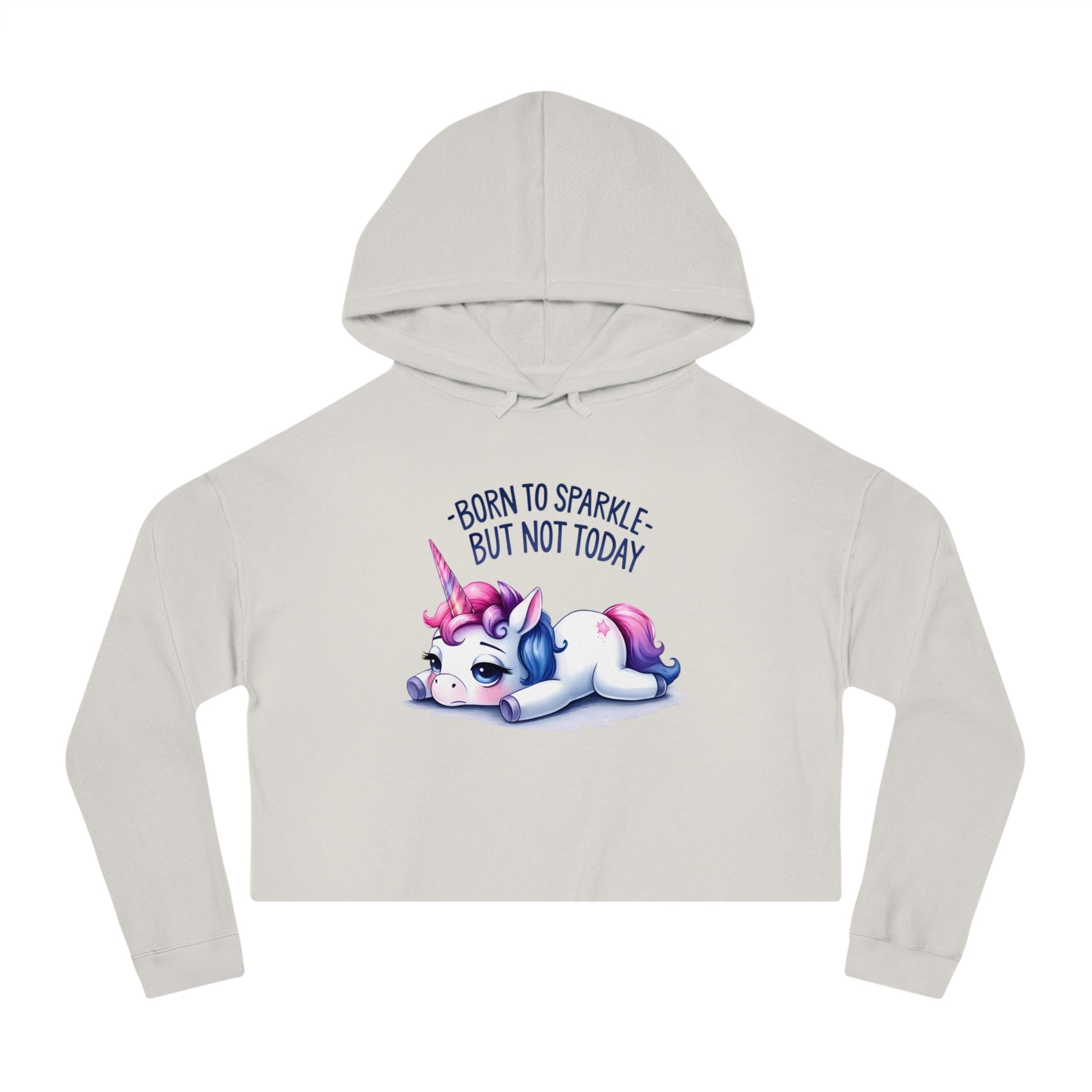Born to Sparkle Cropped Hoodie – Stay Stylish and Cozy - Hoodie - The Lucky Wombat