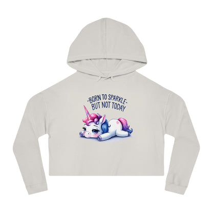 Born to Sparkle Cropped Hoodie – Stay Stylish and Cozy - Hoodie - The Lucky Wombat