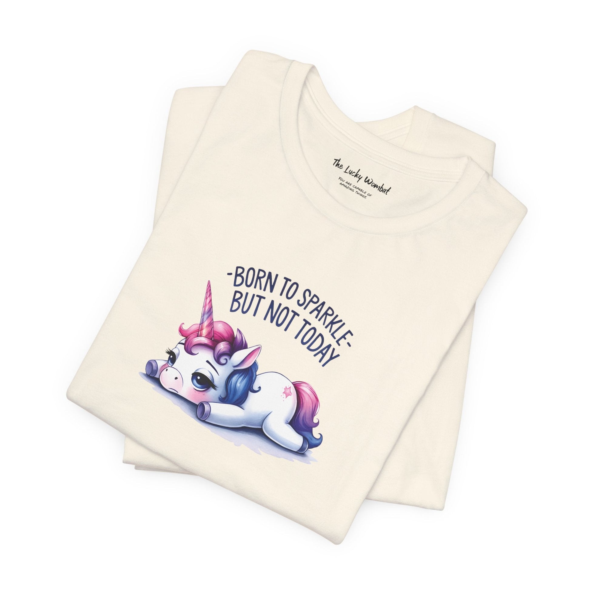 Born to Sparkle T-Shirt – Fun Unicorn Tee for Everyday Magic - T-Shirt - The Lucky Wombat