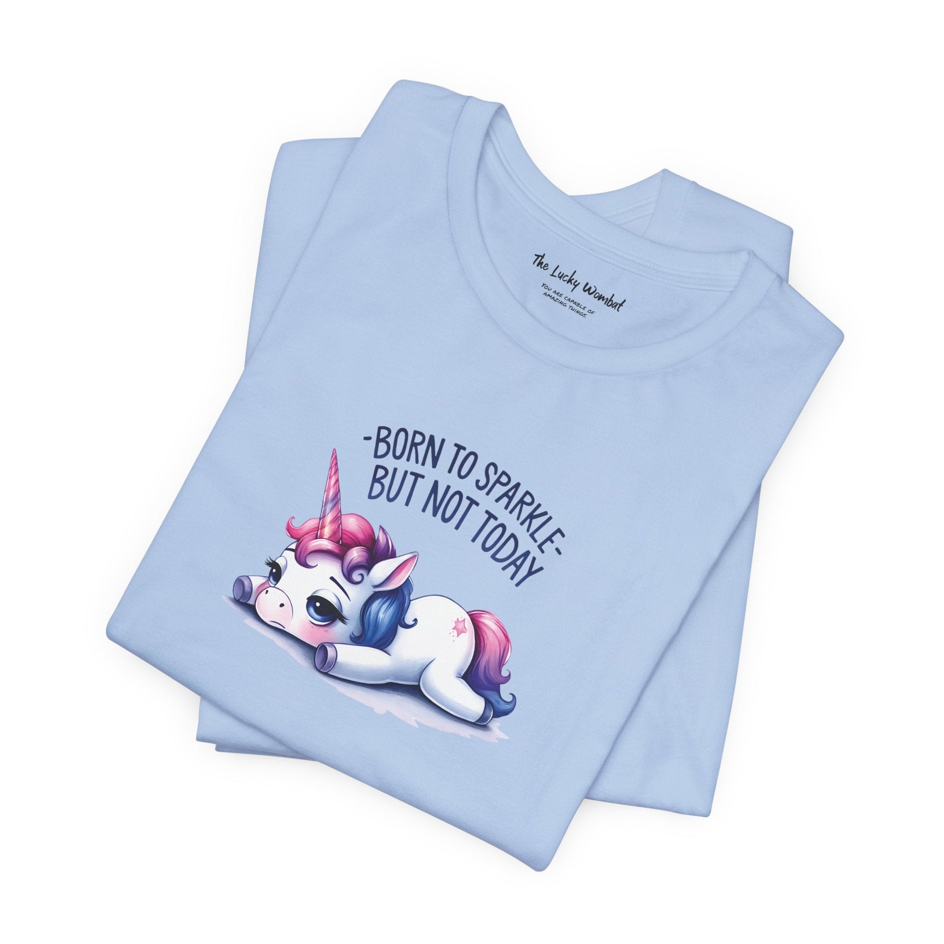 Born to Sparkle T-Shirt – Fun Unicorn Tee for Everyday Magic - T-Shirt - The Lucky Wombat