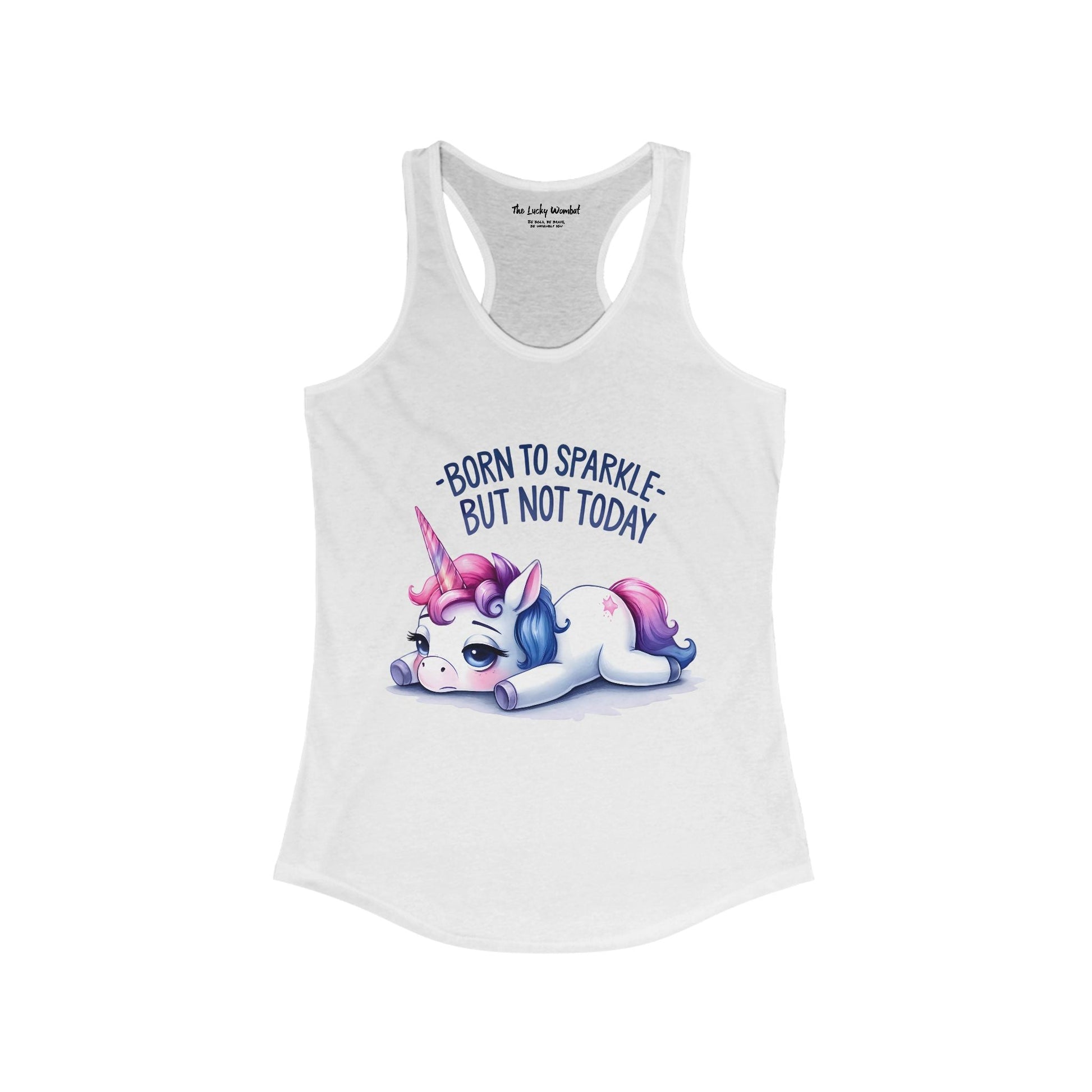 Born to Sparkle Tank Top – Adorable Unicorn Design for Every Mood - Tank Top - The Lucky Wombat