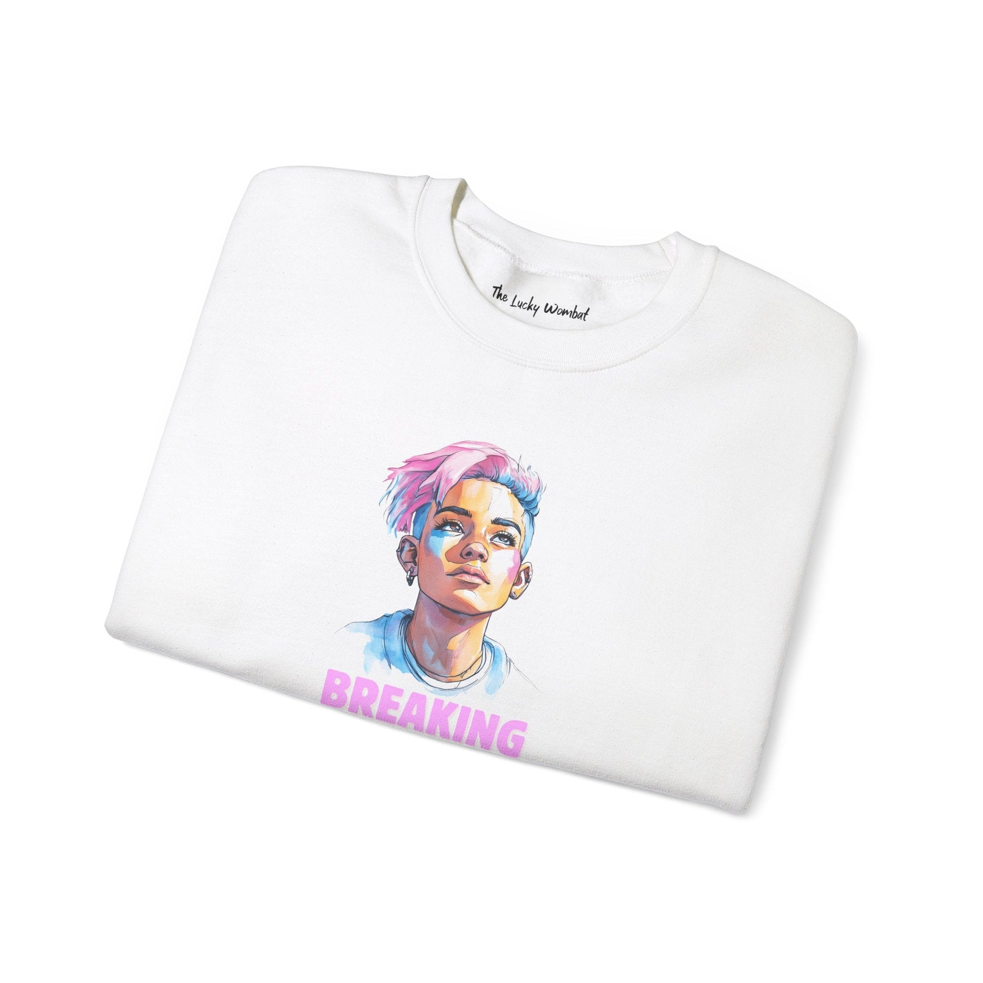 Breaking the Code - Trans Colors - Pride Sweatshirt - Sweatshirt - The Lucky Wombat
