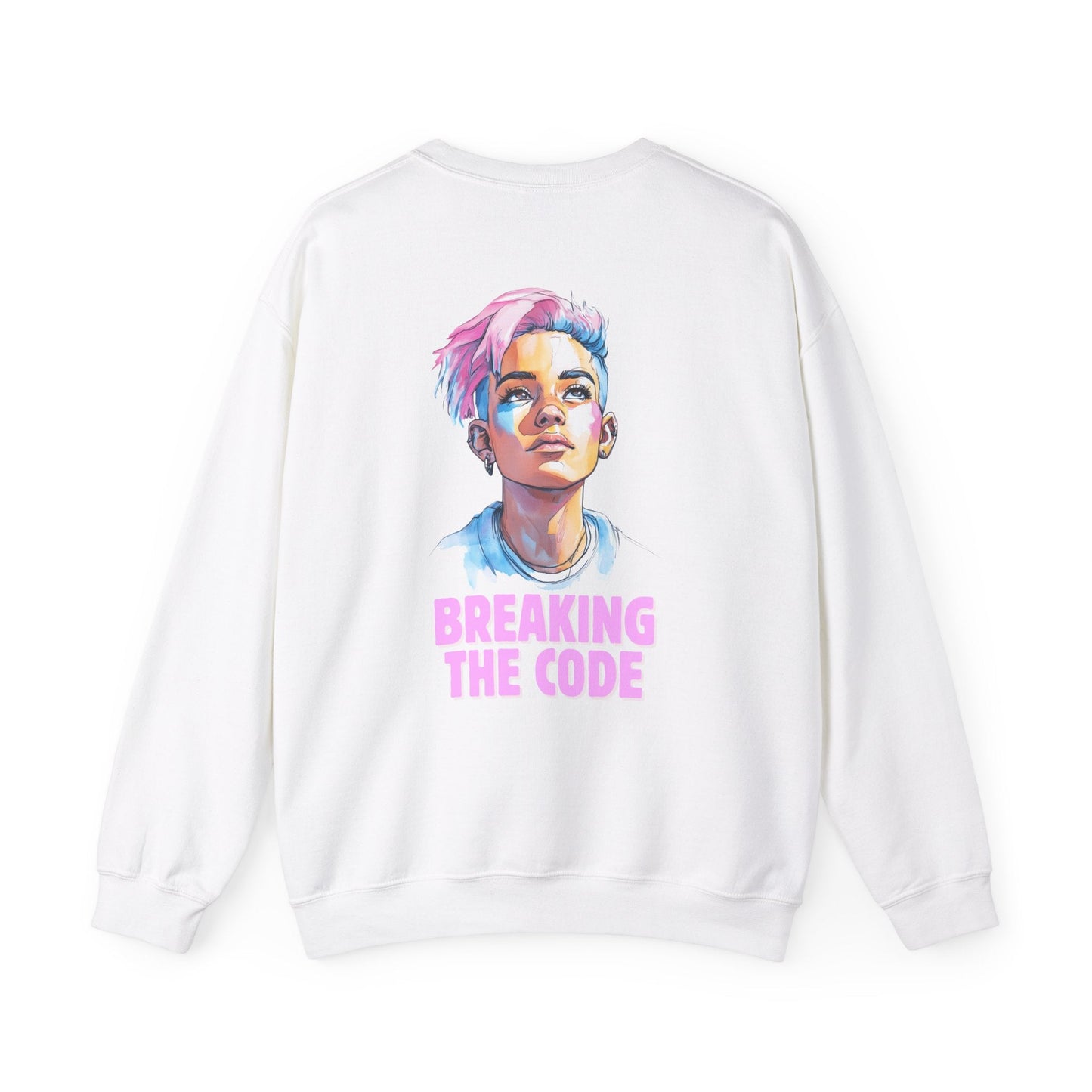 Breaking the Code - Trans Colors - Pride Sweatshirt - Sweatshirt - The Lucky Wombat