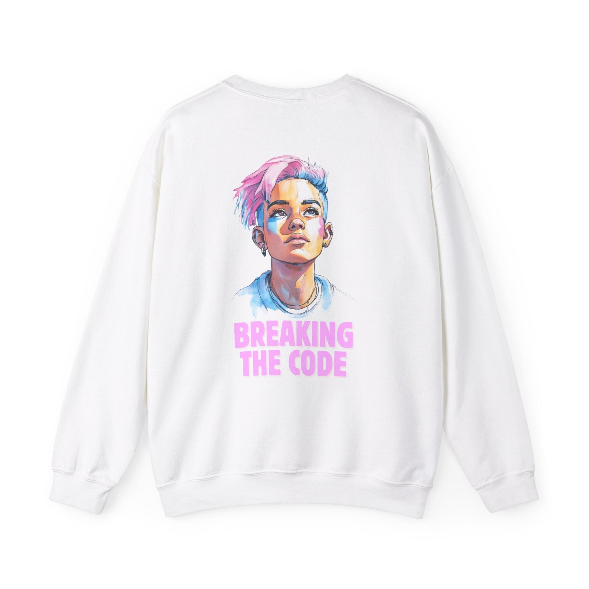 Breaking the Code - Trans Colors - Pride Sweatshirt - Sweatshirt - The Lucky Wombat