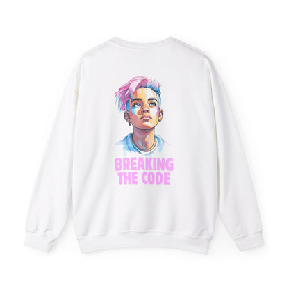 Breaking the Code - Trans Colors - Pride Sweatshirt - Sweatshirt - The Lucky Wombat