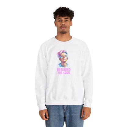Breaking the Code - Trans Colors - Pride Sweatshirt - Sweatshirt - The Lucky Wombat