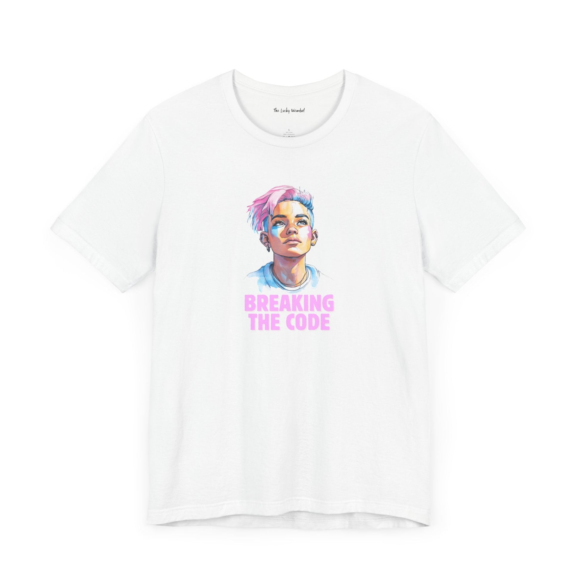 Breaking the Code - Trans Colors – Pride Tee - T-Shirt - The Lucky Wombat
