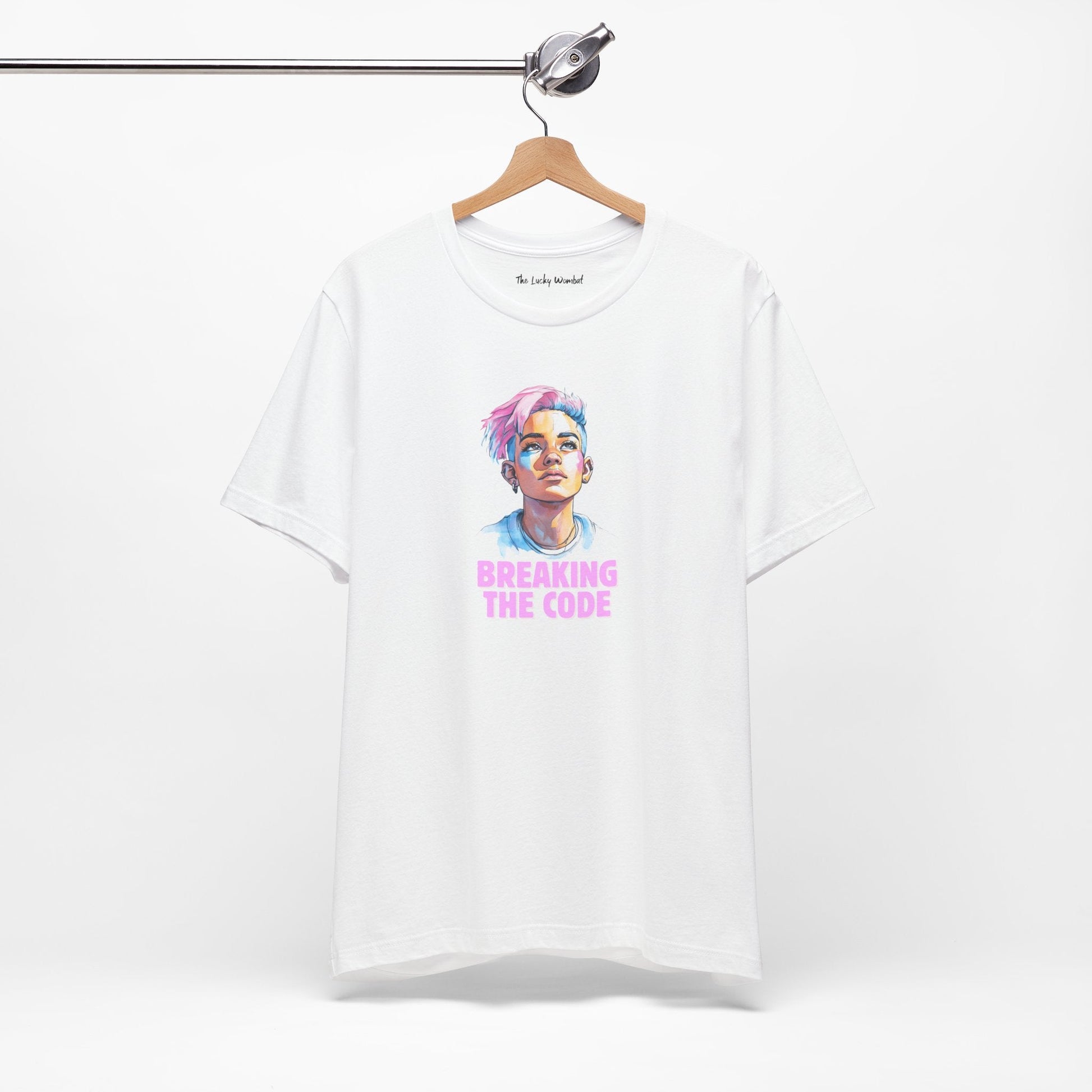 Breaking the Code - Trans Colors – Pride Tee - T-Shirt - The Lucky Wombat
