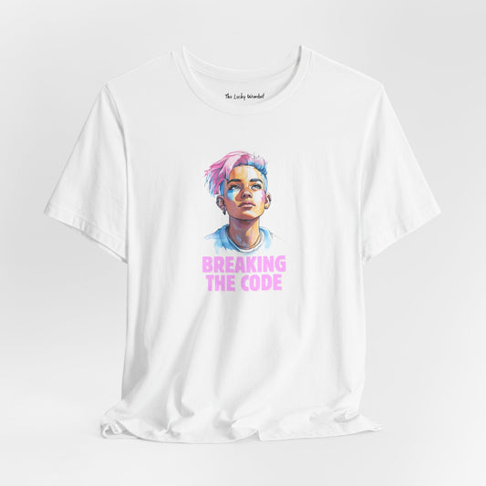 Breaking the Code - Trans Colors – Pride Tee - T-Shirt - The Lucky Wombat