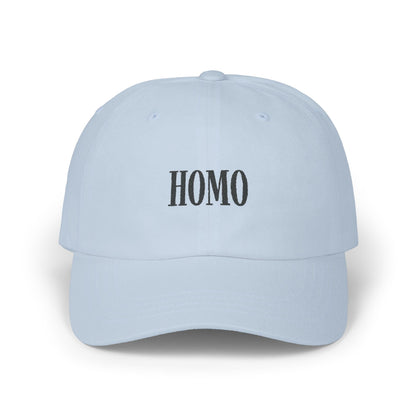 Cap - 'Homo' Black on Light Classic Dad Cap - Hats - The Lucky Wombat