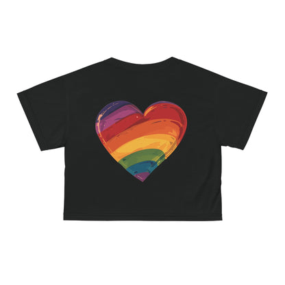Cartoon Rainbow Heart - Crop Top - All Over Prints - The Lucky Wombat