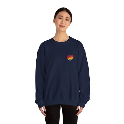 Cartoon Rainbow Heart - Unisex Sweatshirt - Sweatshirt - The Lucky Wombat