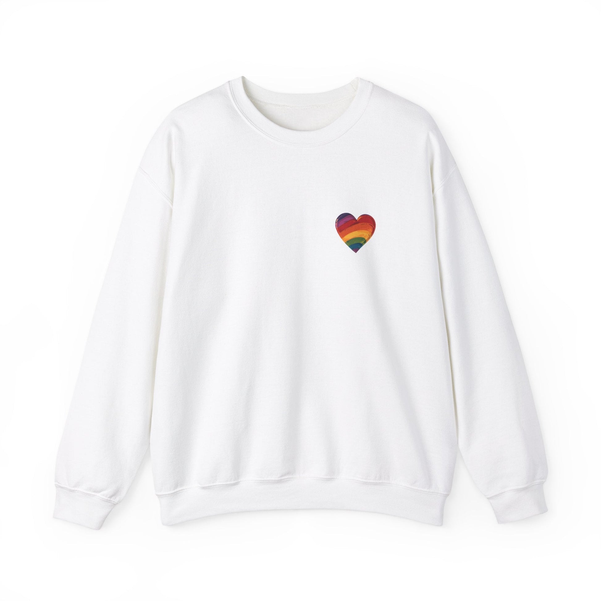 Cartoon Rainbow Heart - Unisex Sweatshirt - Sweatshirt - The Lucky Wombat